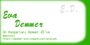 eva demmer business card